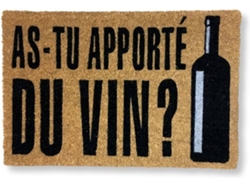 Felpudo KOKO DOORMATS As-Tu Apporté Du Vin? (Castaño - 60 x 40 x 1.50 cm - Fibra de Coco y Base de PVC)