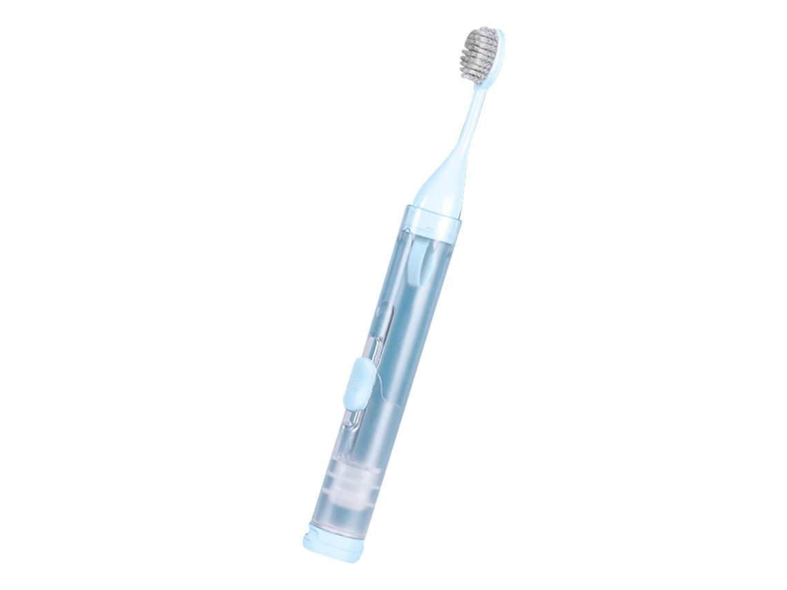 Cepillo de dientes portátil Rosewell con tubo de pasta dental transparente, ligero y suave para uso doméstico.