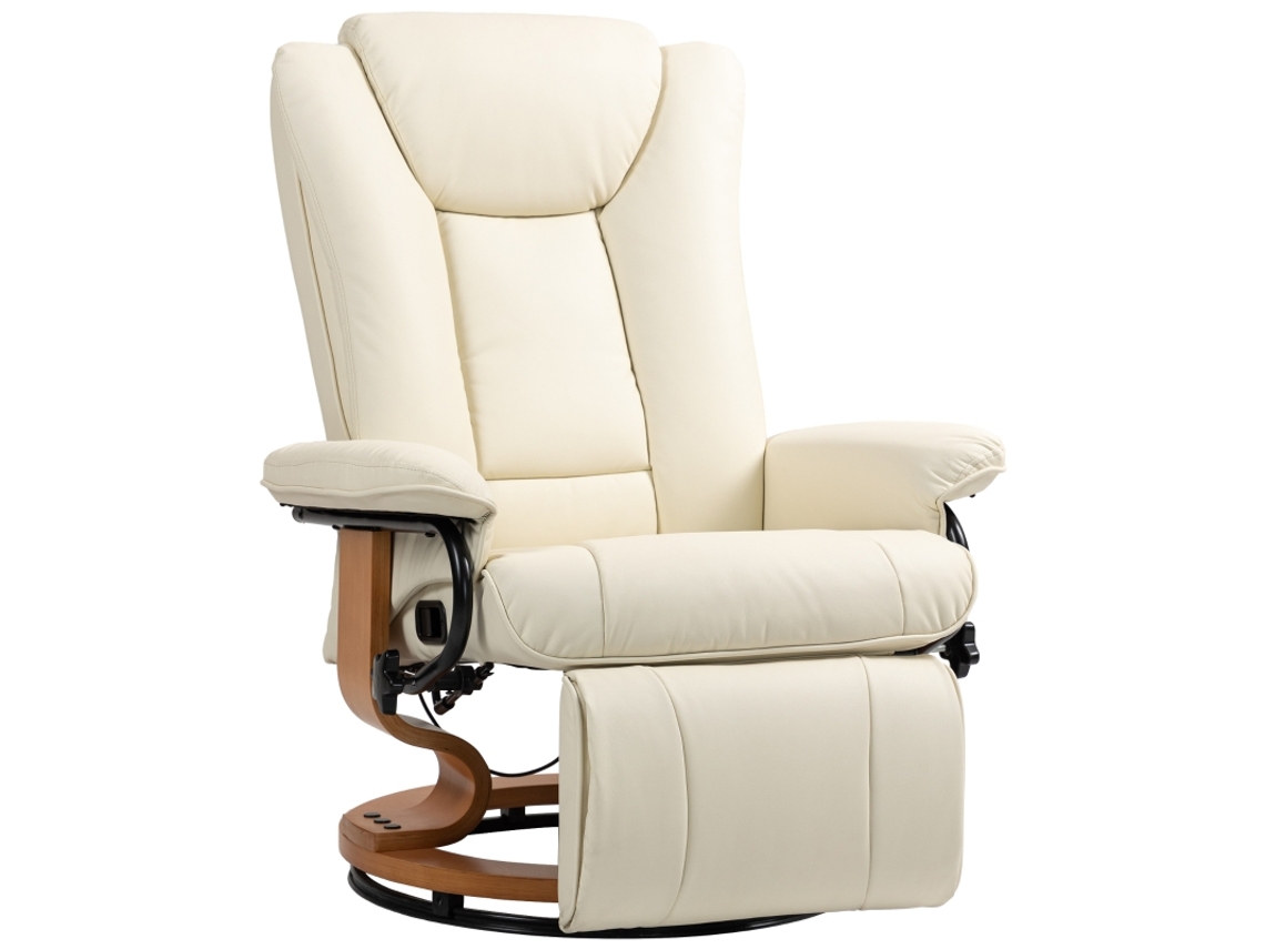 Este Sillón Reclinable Giratorio Cuenta Con Un Respaldo Y Reposapiés Ajustables Y Puede Soportar Hasta 150 Kg.