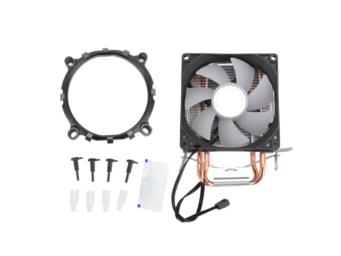 Enfriador De Cpu Con Doble Tubería De Calor, Ventilador Hidráulico Silencioso De 48 Cfm Para Intel Amd, Versión Luminosa