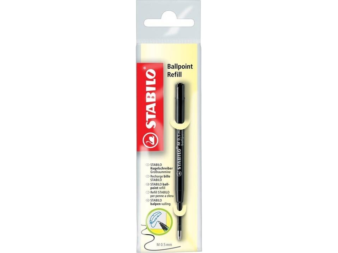 Recambio para Bolígrafos STABILO Ballpoint Refill (Negro - Plástico)