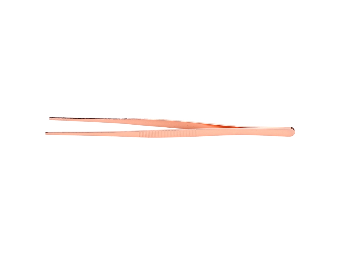 Pinzas De Cocina De Acero Inoxidable 304 Con Punta Dentada, Clip Para Alimentos, Oro Rosa, 30 Cm