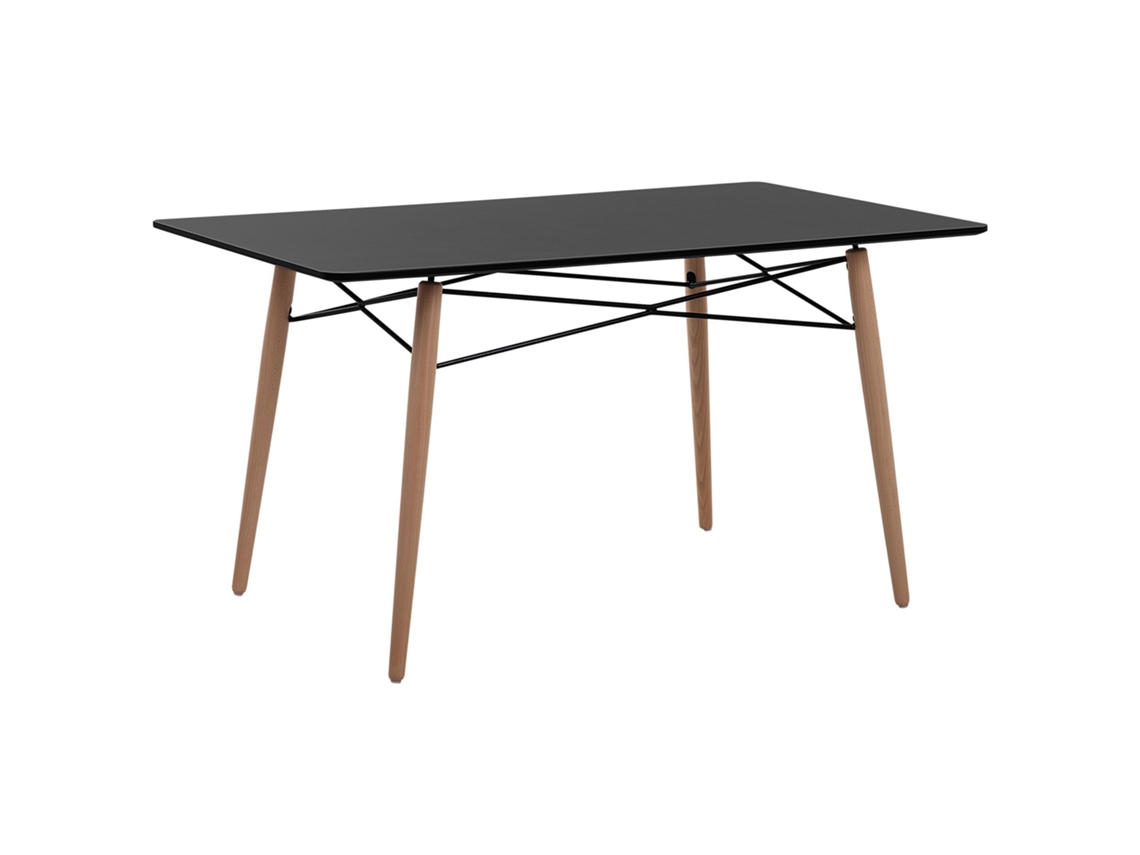 Mesa de comedor BELIANI Biondi de MDF Negro 80x140x75