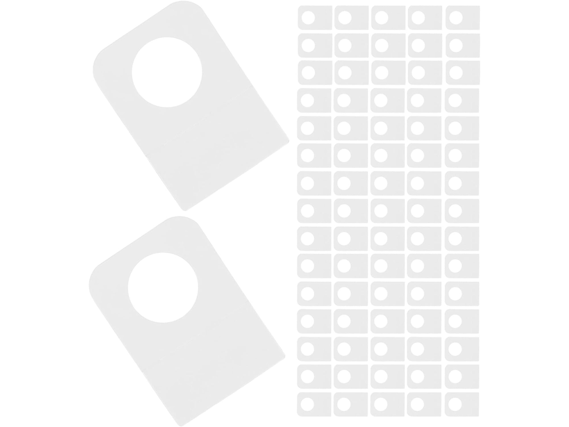 600 Tiras Adhesivas De Pet Transparente De 23x32x0,3 Mm, Autoadhesivas, Sin Dejar Residuos.