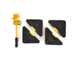 Herramienta para mover muebles pesados, portátil y extraíble de 5 piezas con ruedas universales.