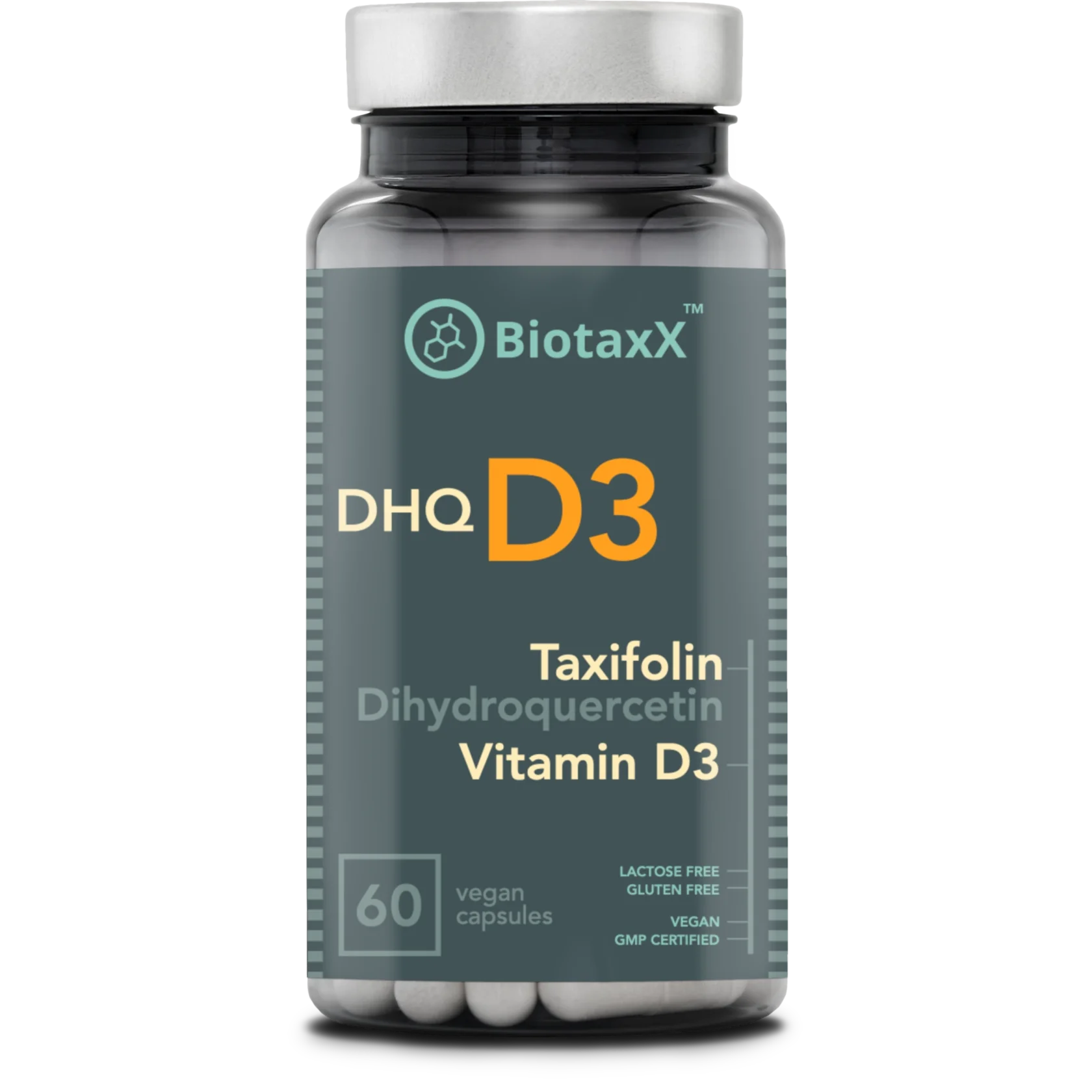 Taxifolina 92% (DHQ) + Vitamina D3 - 60 Cápsulas - Soporte Óseo y Antioxidante