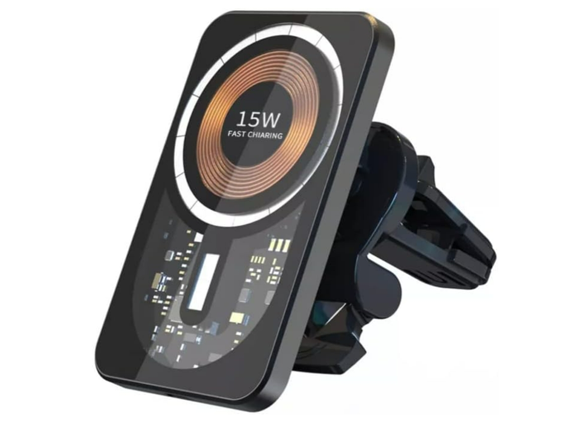 Cargador Auto Qi Fast Seguro Yizhood Negro