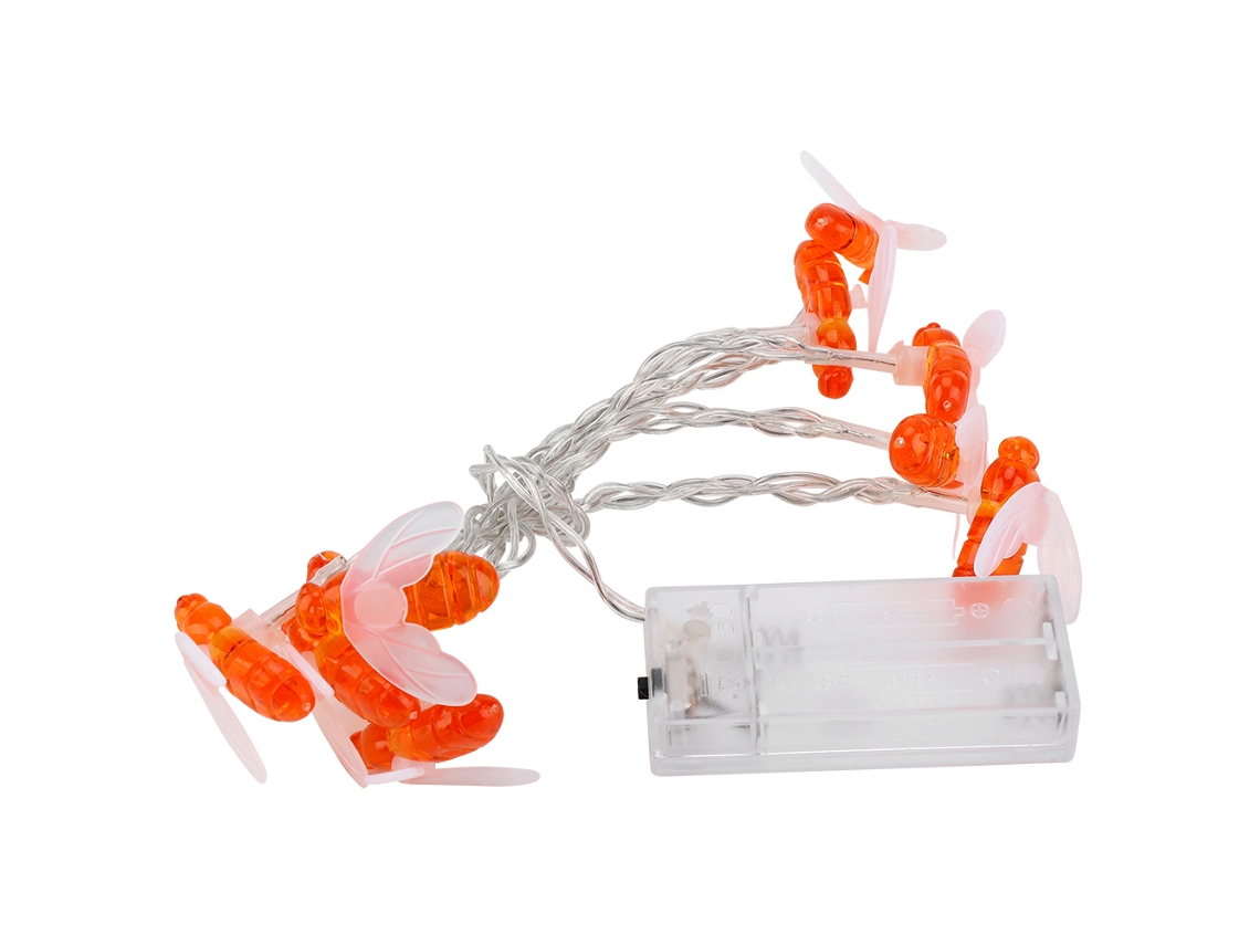Yncm2026-luz Decorativa Abeja Con 10 Led, Batería, Impermeable, 1.2m, Para Jardín Exterior