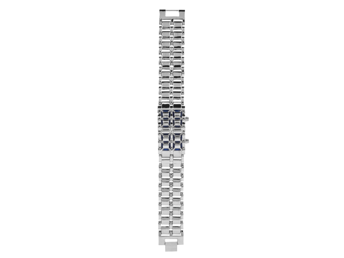 Reloj De Pulsera Para Parejas Con Iluminación Led, Pantalla Electrónica, Acero Inoxidable, Diseño Moderno.