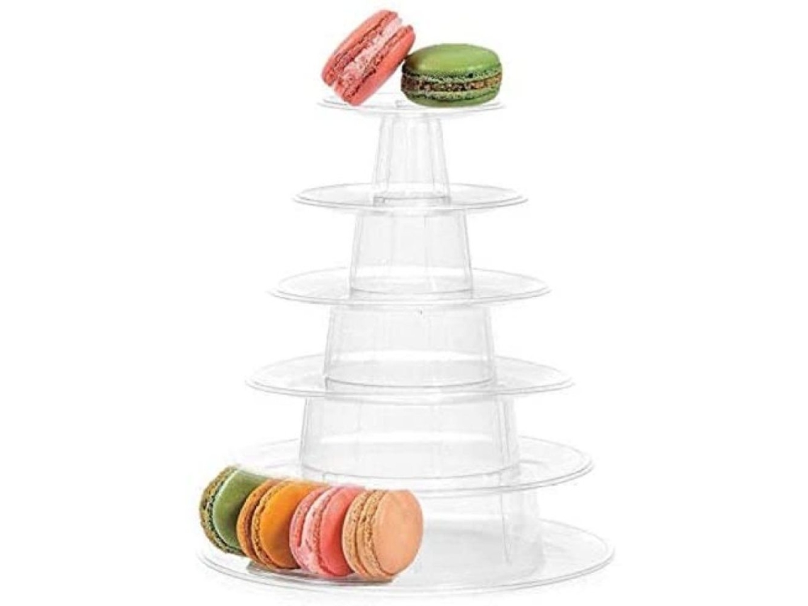 Soporte para tartas con 6 estantes, torre para macarons, postres y dulces, ideal para bodas y fiestas