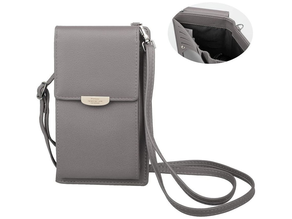 2026-bolsa Messenger Mini Para Mujer Con Ranura Para Tarjetas Y Monedero Gris 18x11x4.2cm