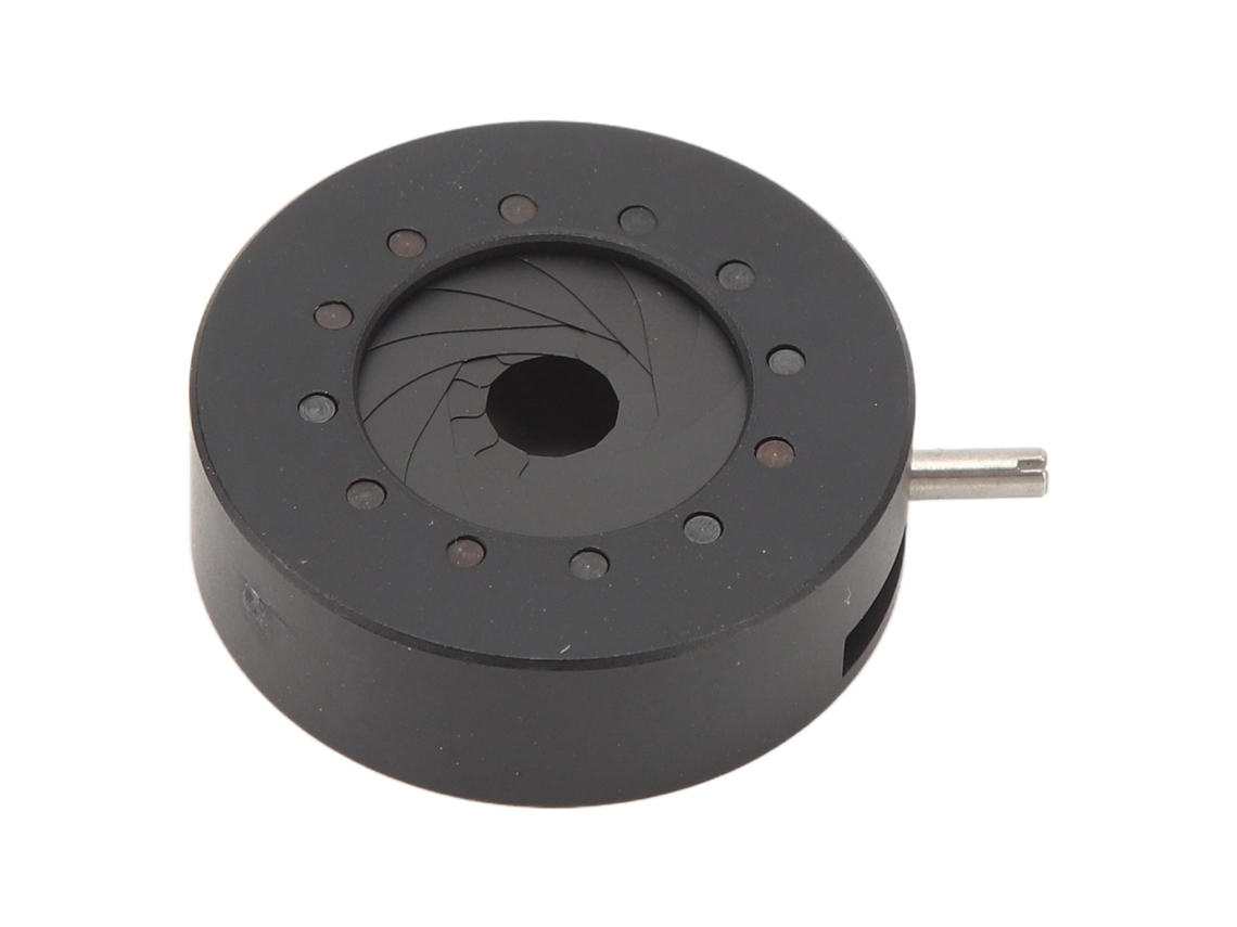 Diafragma De Iris Ajustable Manual De Aluminio 0.5‑15mm 12 Hojas Para Cámara Y Microscopio Óptico