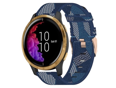Correa para reloj Garmin Venu de nailon azul de 20 mm VENISYMLIS
