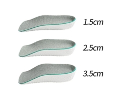 Plantilla Invisible Para Aumentar La Estatura. Media Plantilla Con Soporte Para El Arco Plantar De 1,5 A 3,5 Cm. Unisex.