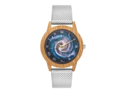 Reloj De Cuarzo Unisex Con Correa De Silicona Dial Universo Zhoulianfa Plata