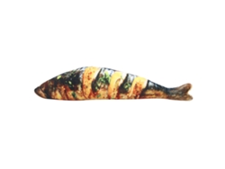 Travesseiro De Pelúcia Alimento Simulado Peixe Assado Macio Decorativo Lar Escritório