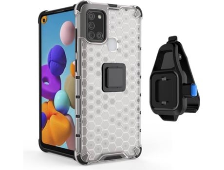 Carcasa y Soporte Samsung A21S Rumble