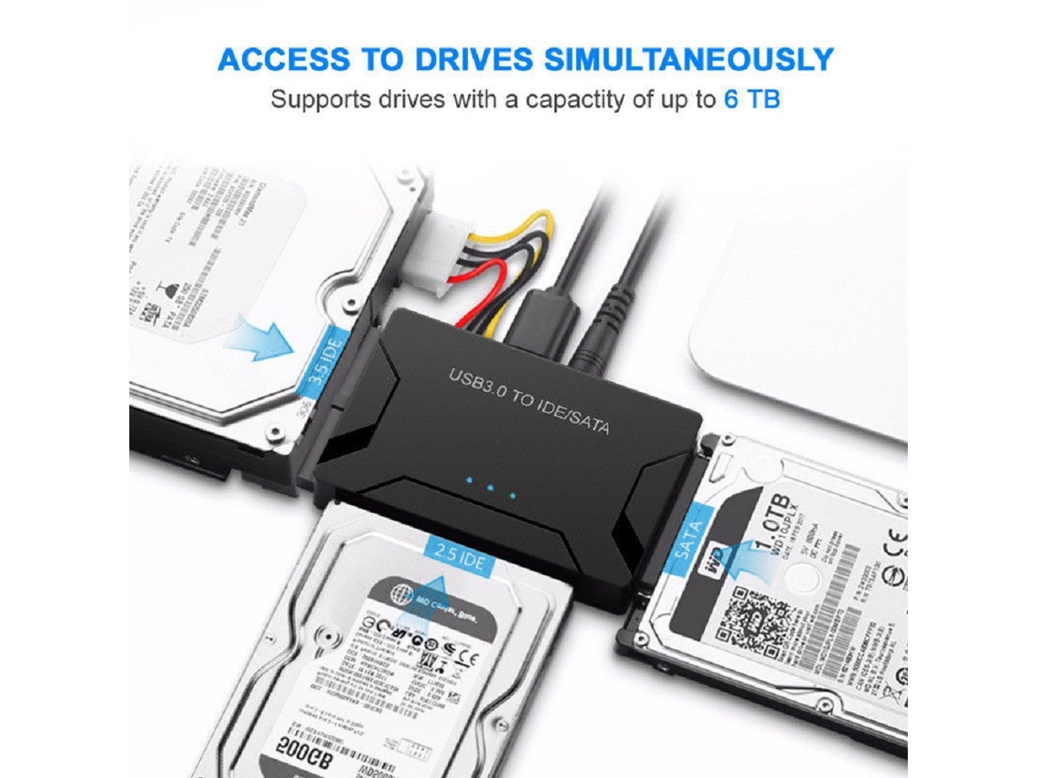 Adaptador USB 0 SATA IDE HDD - Velocidad de transferencia de datos 5 Gbps UISAVE