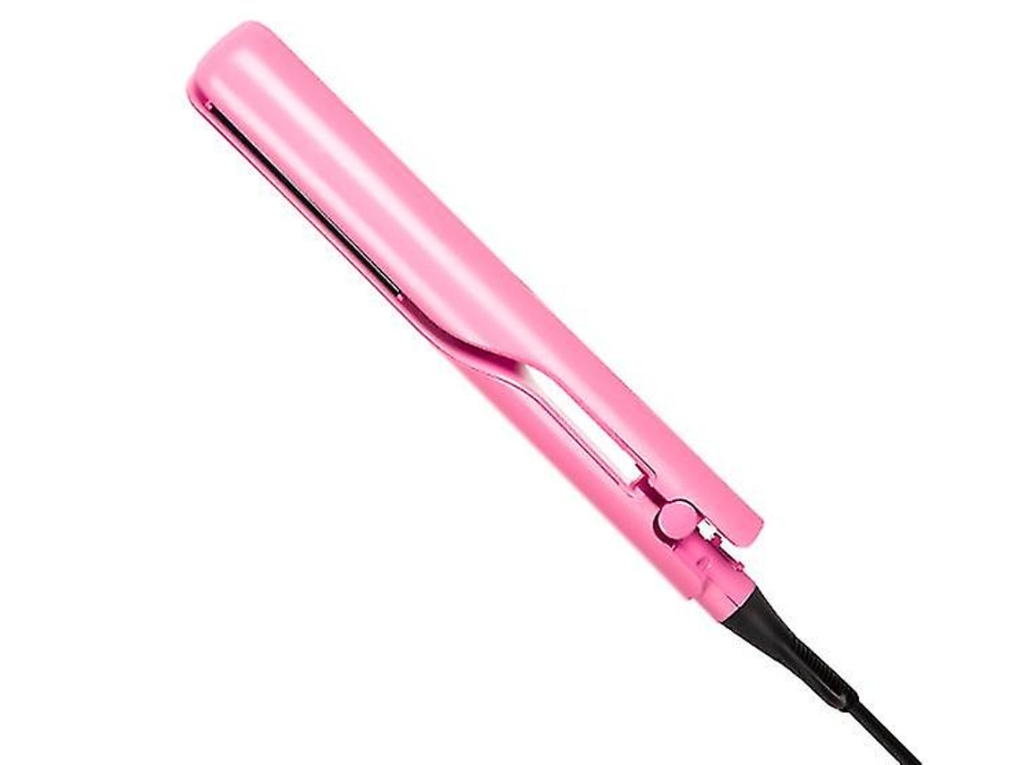 Plancha de pelo eléctrica profesional y rizador de pelo 2 en 1 herramienta de peinado de hierro plano de cerámicaYEMAESRE rosa