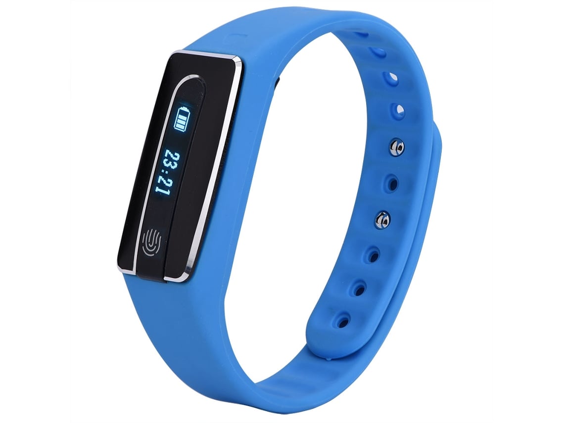Pulsera Inteligente Deportiva Bluetooth Con Podómetro Y Monitor De Frecuencia Cardíaca, Reloj Azul