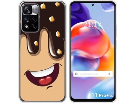 Carcasa para Xiaomi Redmi Note 11 Pro+ Plus 5G TUMUNDOSMARTPHONE Dibujos Helado Chocolate Multicolor