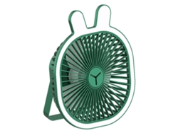 Mini Ventilador De Mesa Portátil Con Luz, 3 Velocidades, Repelente De Mosquitos, Verde.