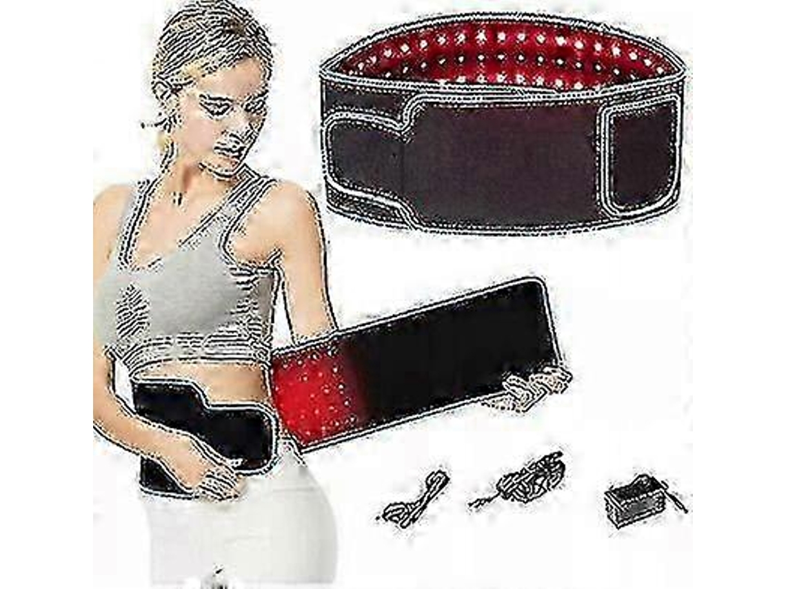 Cinturón de terapia de luz roja infrarroja con 105 LED para calor y alivio del dolor - dgzd