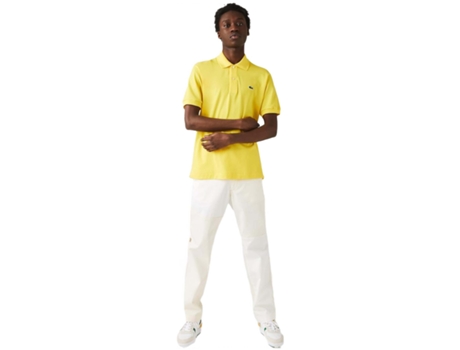 Camiseta de Hombre LACOSTE Corta Col Bordcotes Manches Amarillo (S)