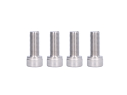 4 Tornillos Hexagonales Cónicos De Acero Inoxidable A2, Paso Fino, 1,25 Mm, M10x25.