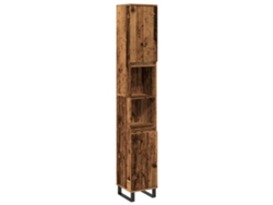 Maison Exclusive - Armario De Baño Madera De Ingeniería Envejecida 30x30x190 Cm