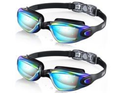 Gafas de natación, paquete de 2 gafas de natación a prueba de fugas para adultos (hombres y mujeres), Jovemágua y Água Duplo