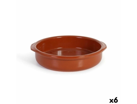 Cazuela AZOFRA Barro cocido 26 x 24,5 x 6 cm (6 Unidades)