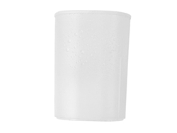 Portalápices de escritorio de plástico blanco mate con bordes lisos, pequeño recipiente para bolígrafos, lápices y borradores.