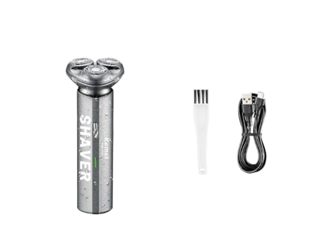 AFEITADORA ELÉCTRICA EZII KM-1308 Impermeables Cepillo de limpieza gris