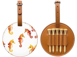 Bolsa Preta para Tees de Golfe, Coleção Seahorse | S/MARCA