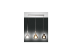 Lámpara colgante LED lila en metal y vidrio borosilicato 3481-48-297 FABAS LUCE