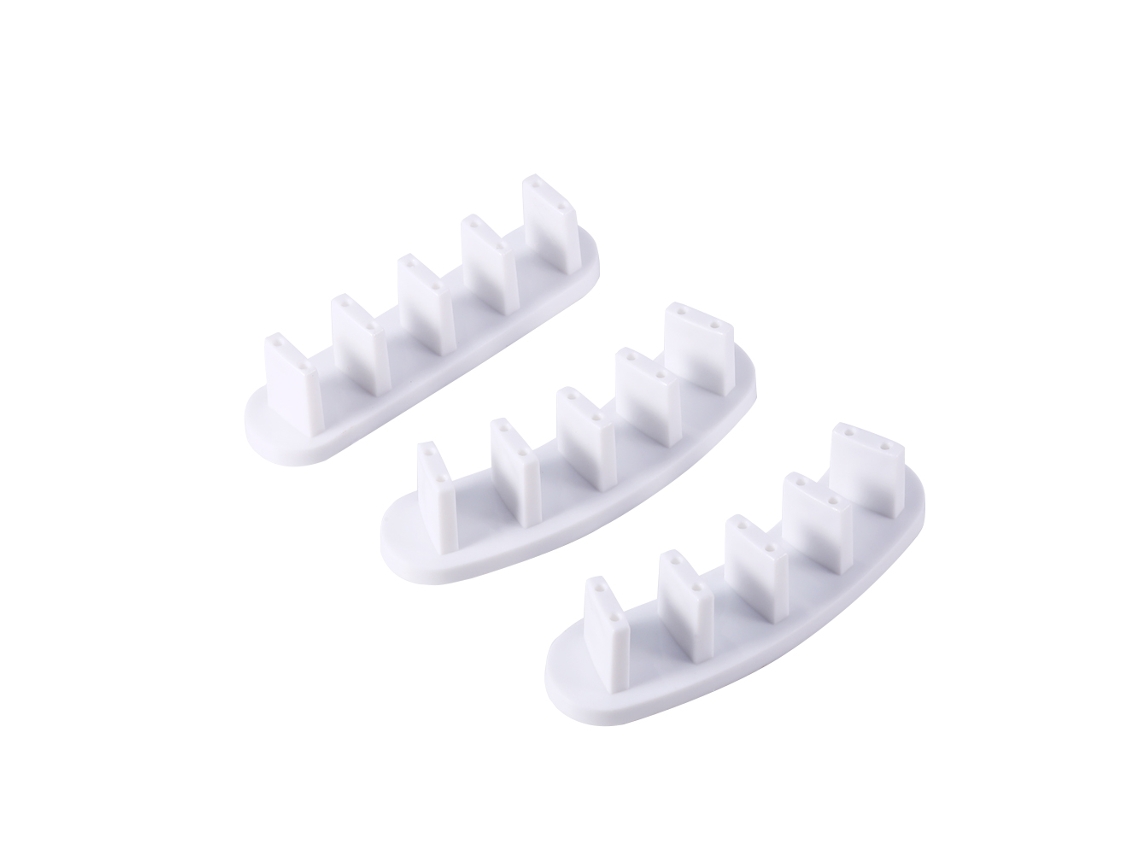 Rebe-3 Peças Moldura De Prática De Unhas Artísticas 10 Unhas Falsas Base De Pontes Artificiais Para Manicure (branco)