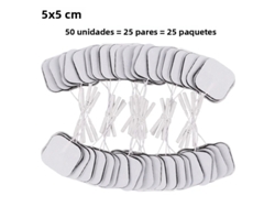 (50 Piezas, 5x5cm) Parche De Electrodos Tens Ems Parche De Gel