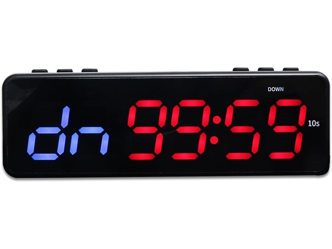 Reloj Digital Led Extragrande, Temporizador De Gimnasio, Temporizador De Intervalos 1