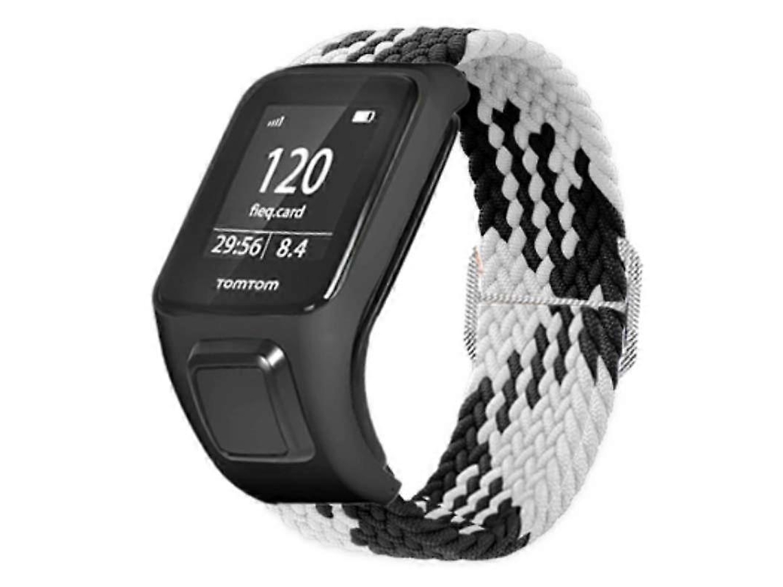 Correa de nailon trenzada ajustable con funda Ly para bicicleta eléctrica TomTom Runner 2/3/Spark/Adventurer