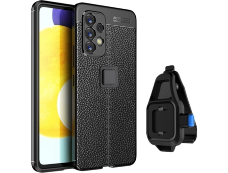 Funda + Soporte de Cintura Samsung A33 5G Rugged Leather Negro