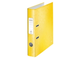 Carpeta de Arquivo LEITZ Lomo Estrecho 50 Mm Wow A4 2 Ojales Amarillo