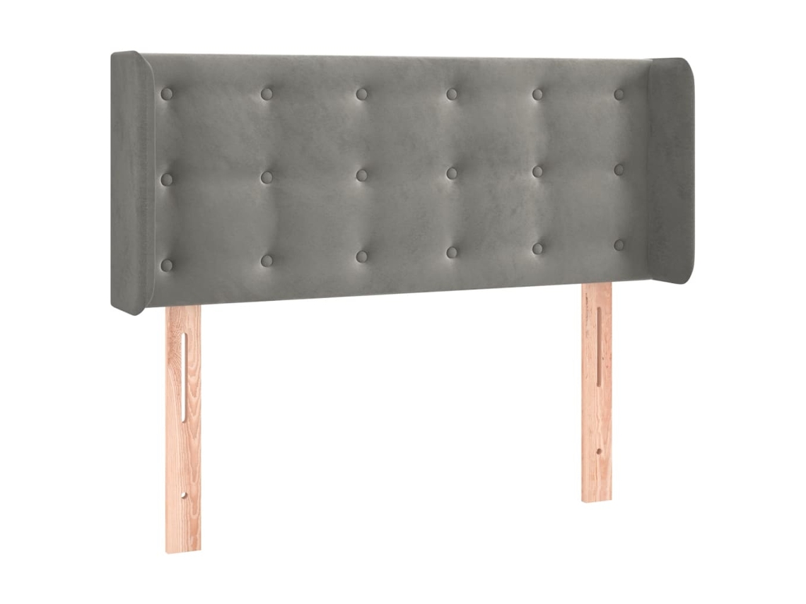 Maison Exclusive - Cabecero De Terciopelo Gris Claro 103x16x78/88 Cm