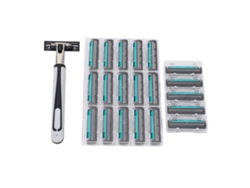 Cortadora De Barba Para Hombres Con 20 Cuchillas, Afeitadora Manual De Capa Doble Y Segura