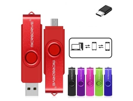 Pen USB SLOWMOOSE 3 en 1 Multifuncional Otg (Amarillo - 128 GB)