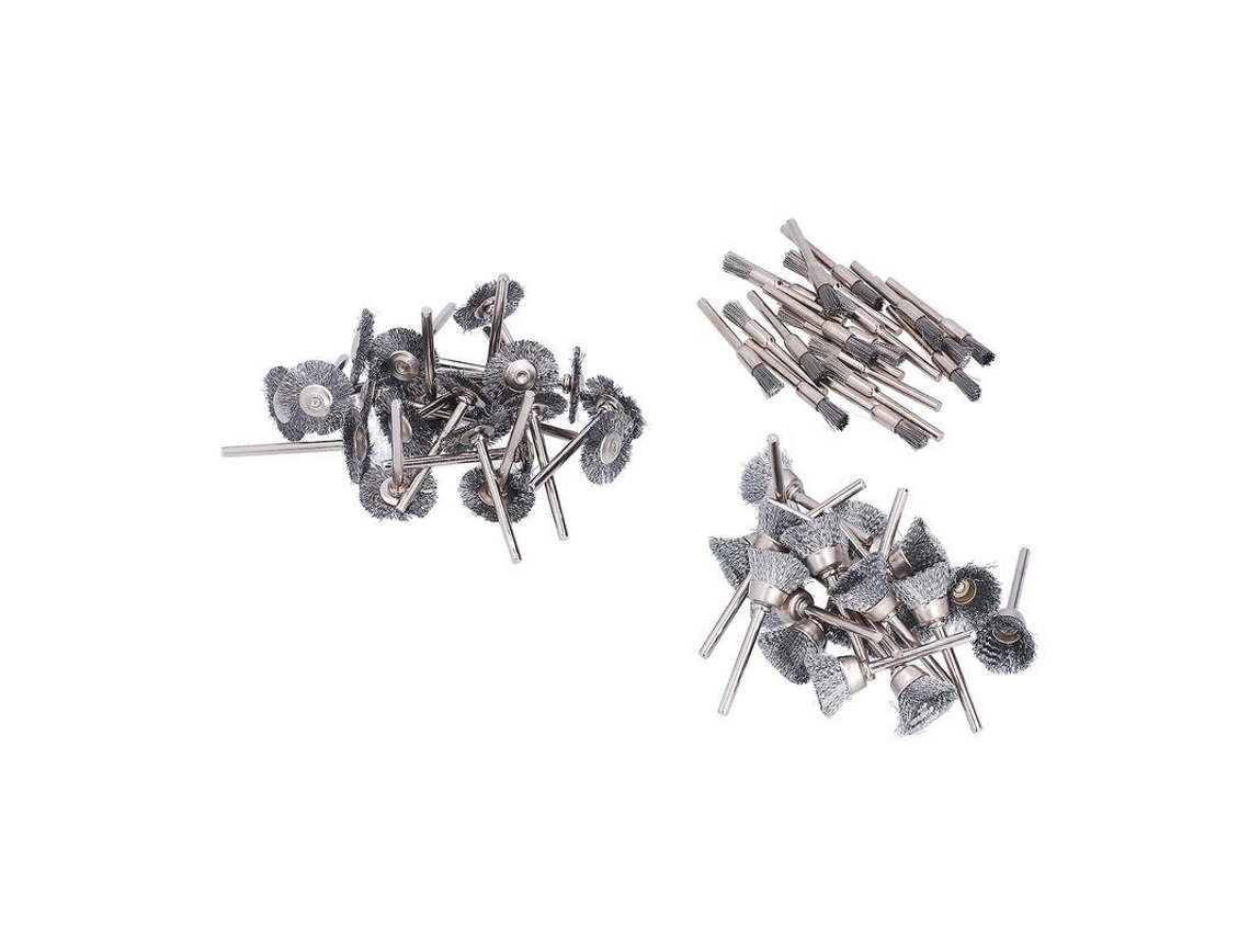 Juego De 60 Cepillos De Acero Para Herramientas Rotativas - Accesorios De Limpieza Y Pulido