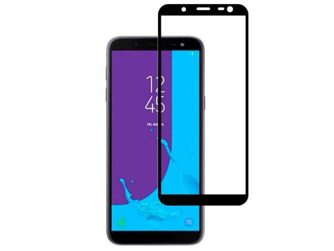 Cristal Templado Completo Negro Para Samsung Galaxy J6 2018