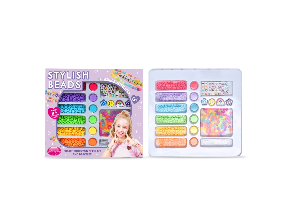 Pulsera DIY para niños, con cuentas, regalo divertido
