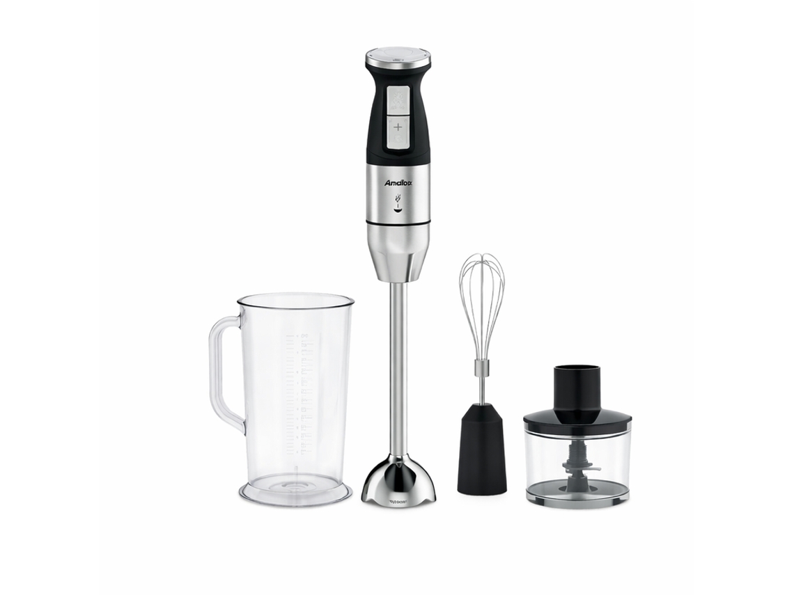 Varinha Mágica 3 Em 1 Com Copo E Batedor 500w Andowl Q-lb0639 Prateado