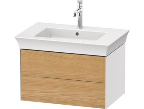 DURAVIT White Tulip, mueble de baño colgado en la pared, ancho 684 x fondo 458mm, con 2 cajones, con tecnología tip-on, WT43410